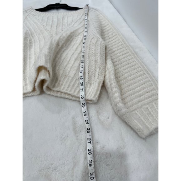 Free People Size S Carter Pullover Sweater Color Ivory MSRP $98 - Picture 7 of 13